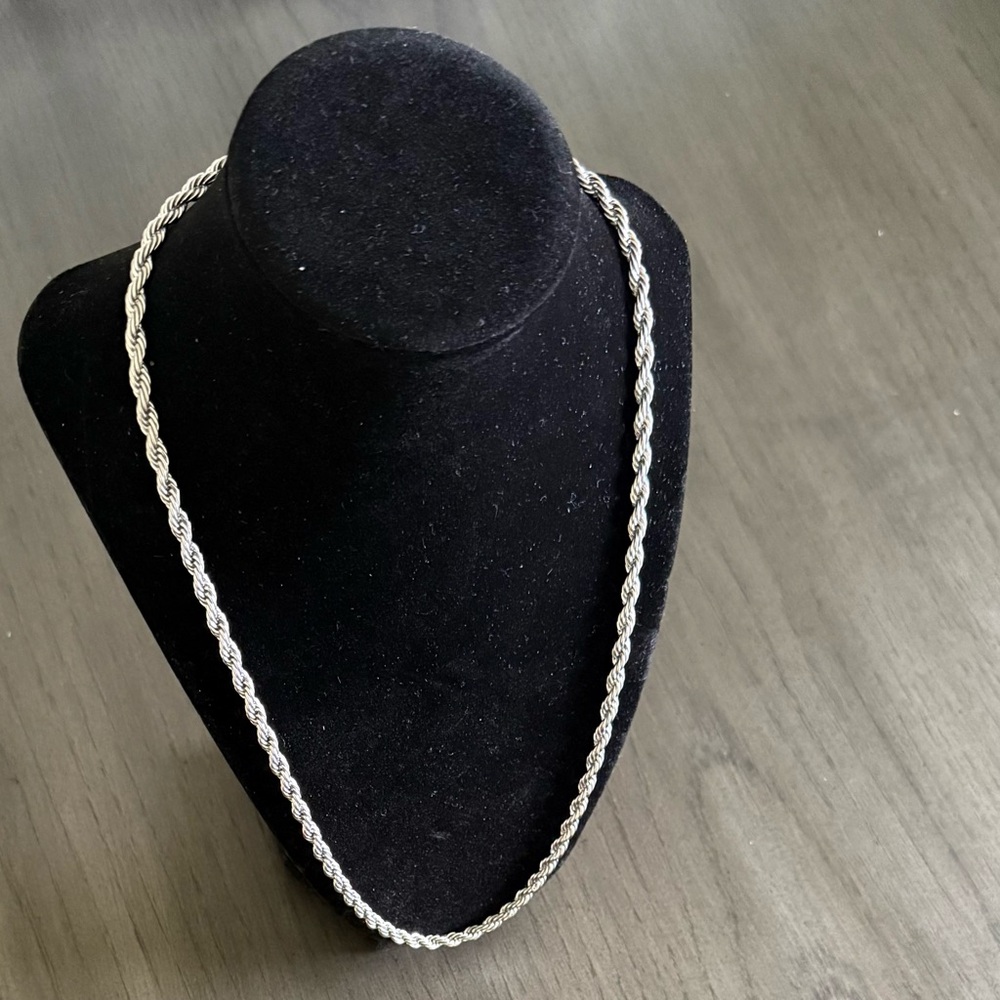 Silver Plated Rope Chain - Picture 5 of 10